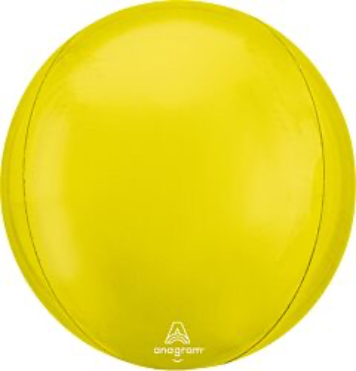 16" Yellow Orbz Balloon