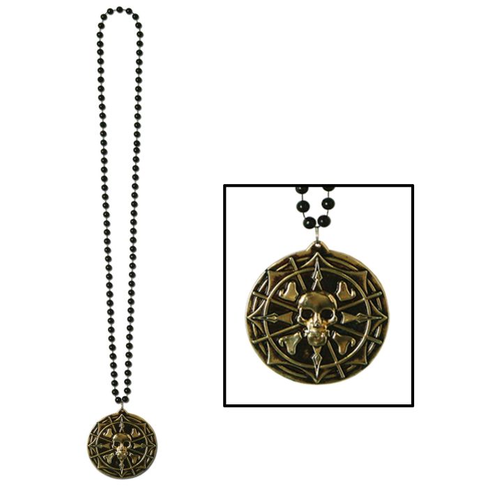50270_beads-w-pirate-coin-medallion-2.jpg Beads w/Pirate Coin Medallion - Image 1