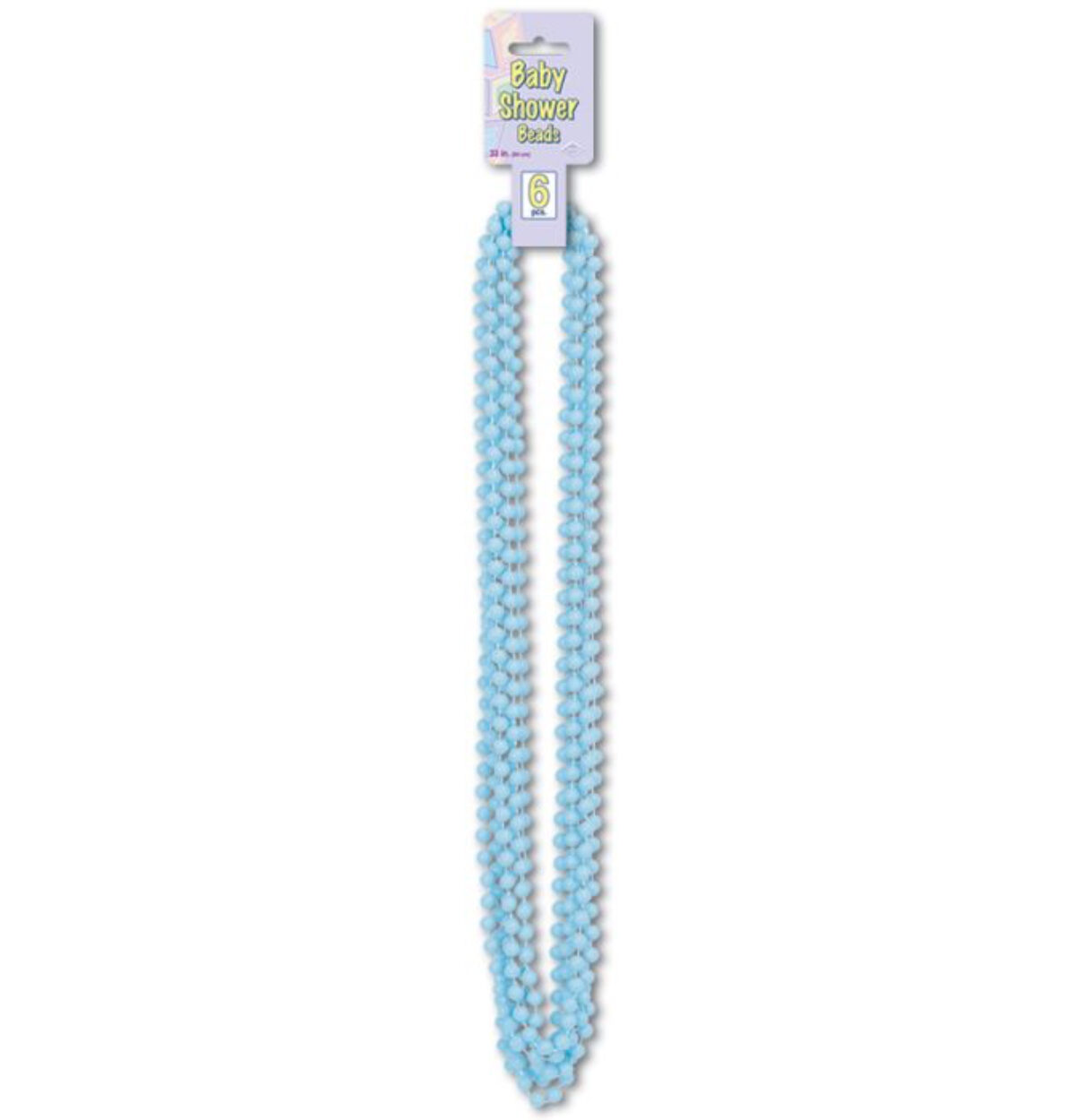 Baby Shower Beads Blue 6PCS