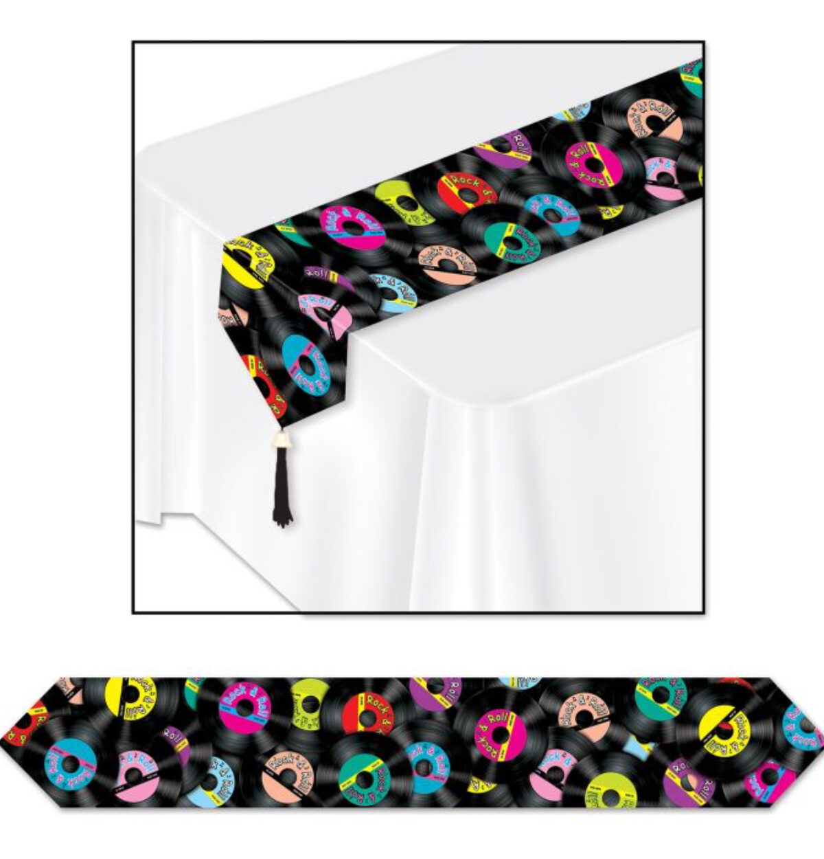 Printed Rock And Rock And Roll Table Runner