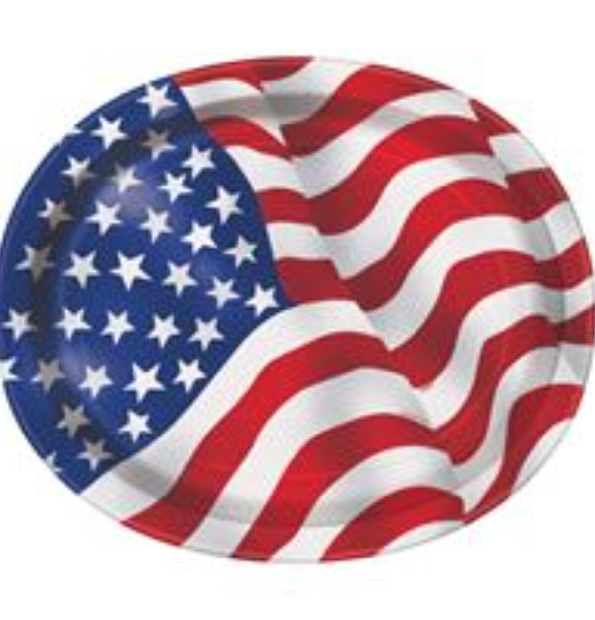 USA FLAG OVAL PLATTER 8CT.