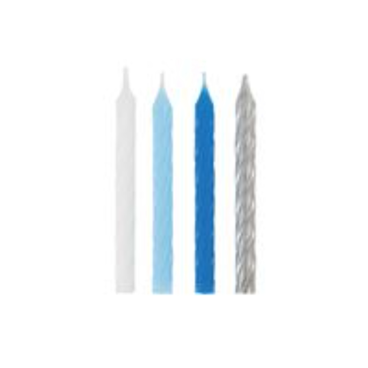 65920798_337_200x200.jpg Blue White & Silver Spiral Birthday Candles 24ct. - Image 1