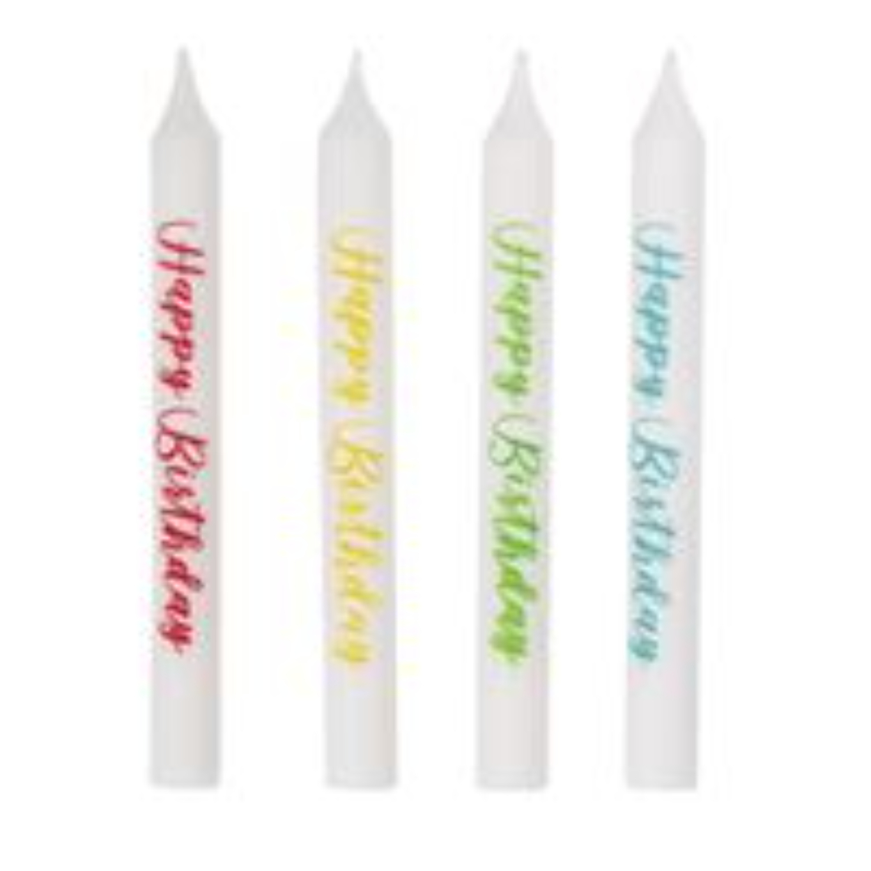 65921865_296_200x200.jpg Happy Birthday Printed Candles - Assorted 8ct. - Image 1