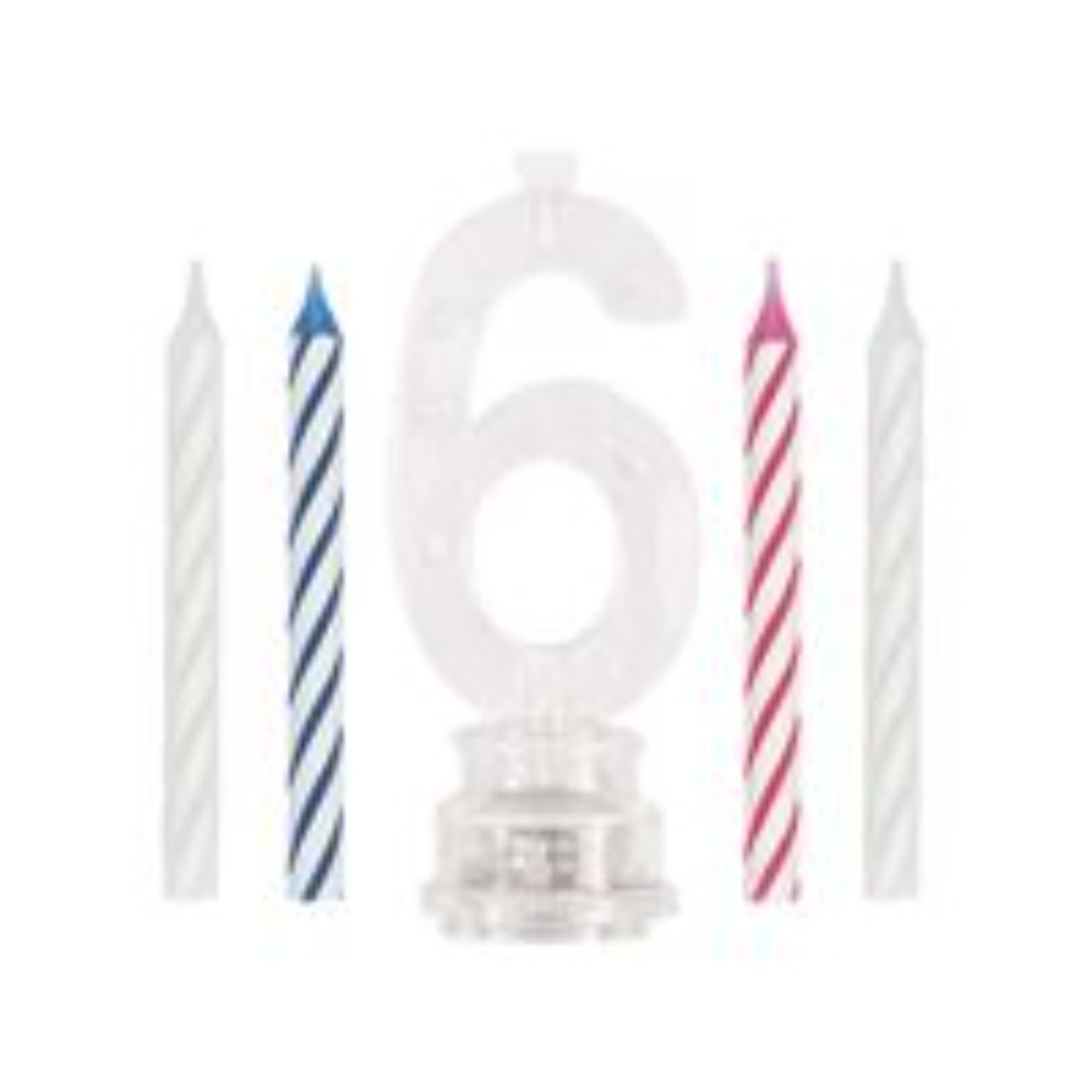 65921903_292_200x200.jpg Flashing Number 6 Candle Holder with Birthday Candle - Image 1