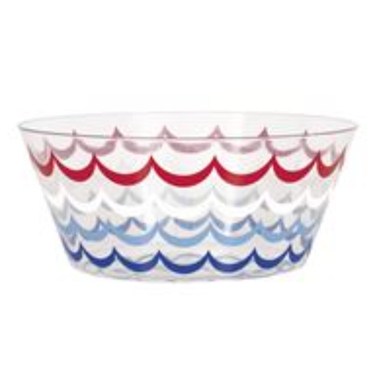 Red White & Blue Plastic Serving Bowl