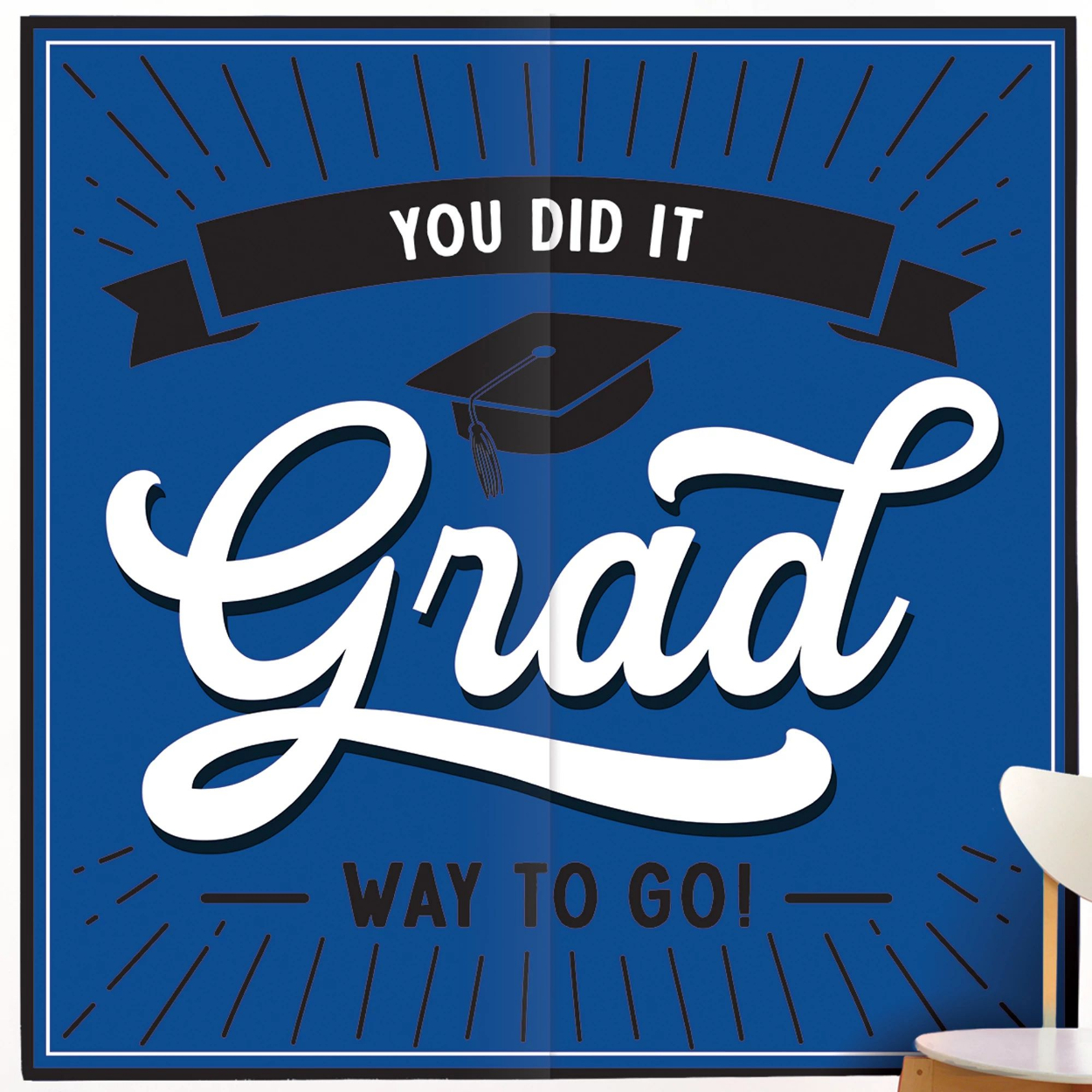 671674_105.jpg School Spirit Plastic Backdrop - Blue - Image 1