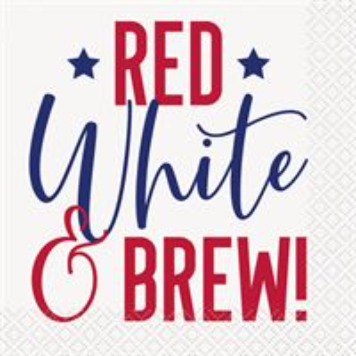 70424783_203_200x200.jpg Peppy Patriotic "Red White & Brew" Beverage Napkins 16ct.-1 - Image 1