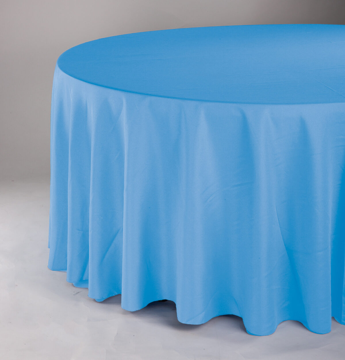 Pastel Blue 120" Round Poly Tablecloth