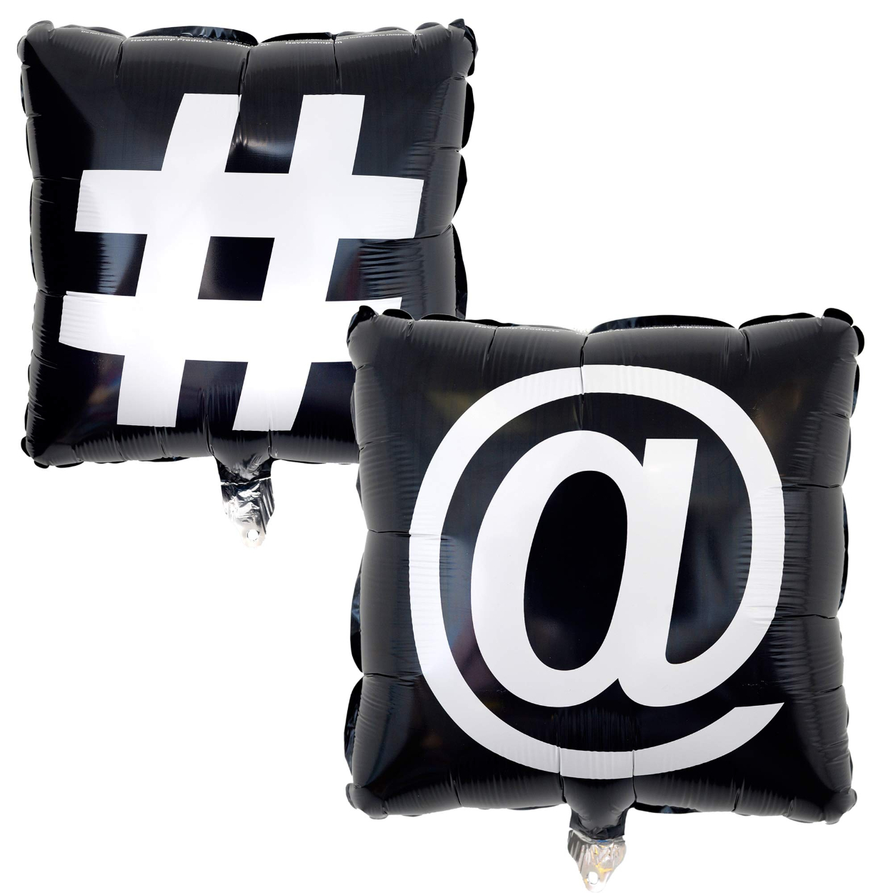 714DqWv-XOL.jpg 18" Social Media Mylar Hashtag, @ Ballon - Image 1
