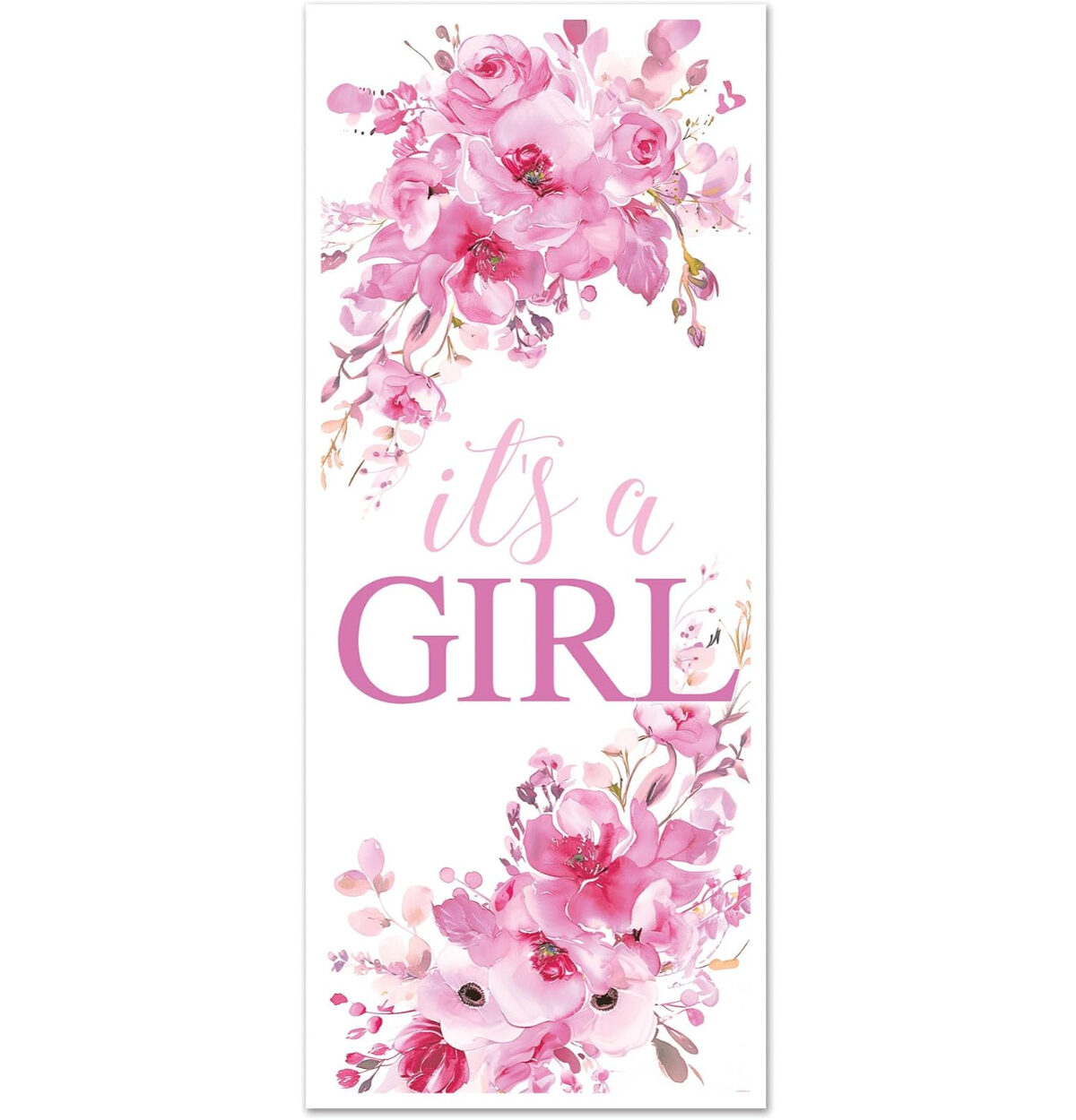 It's A Girl Door Cover - Floral