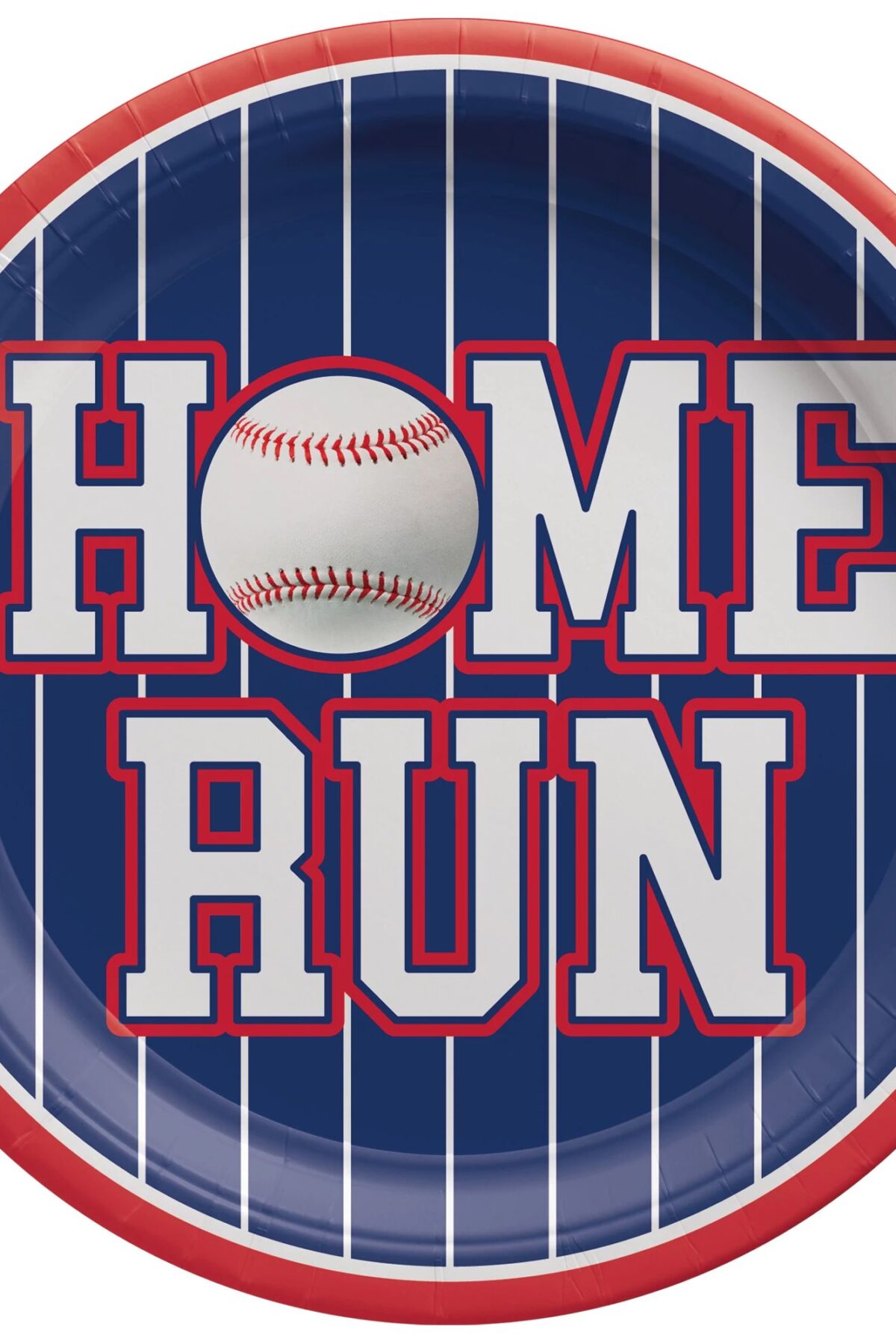 Baseball Home RunRound Plates 7"