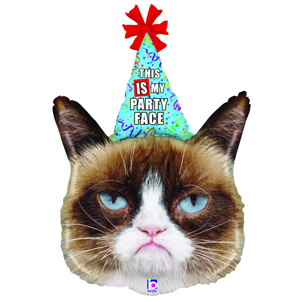 811GbyoSpzL-2.jpg 36" Grumpy Cat Party Face Balloon Shape #357 - Image 1