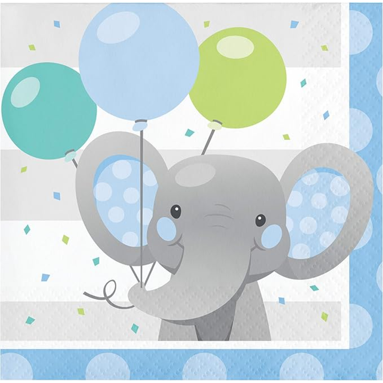 817ysXmPR-L-_AC_SX679_-2.jpg Enchanting Elephants Boy Beverage Napkins - 16ct. - Image 1