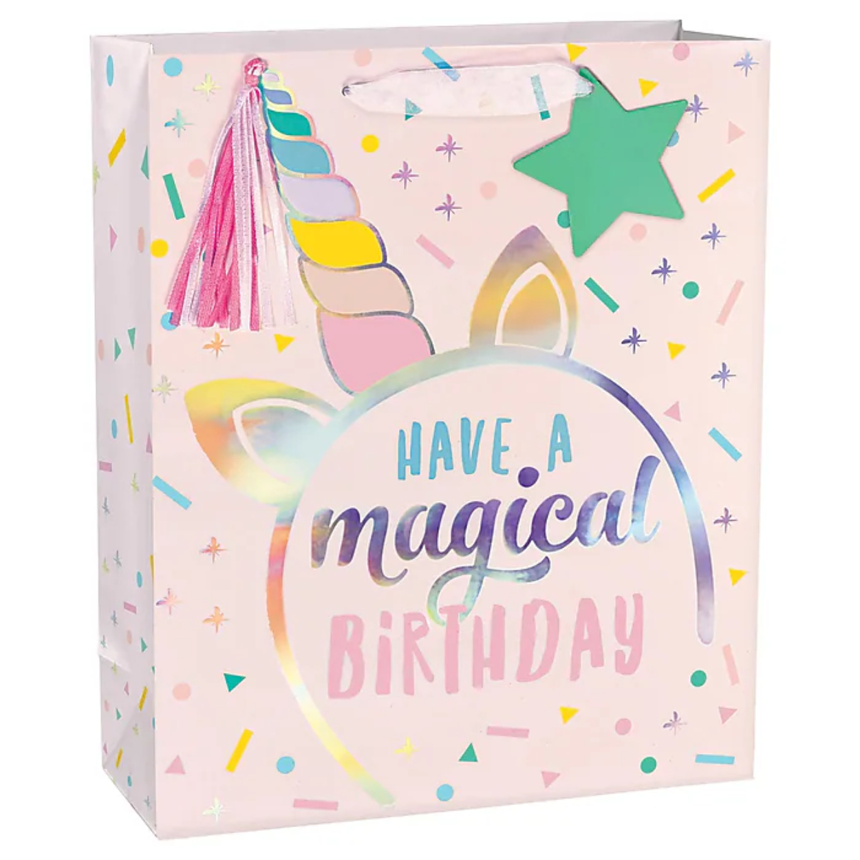 8CDC97E1-94D2-4D87-96A3C0139FABC367_sc7.jpg UNICORN BDAY BAG - Large gift bag - Image 1
