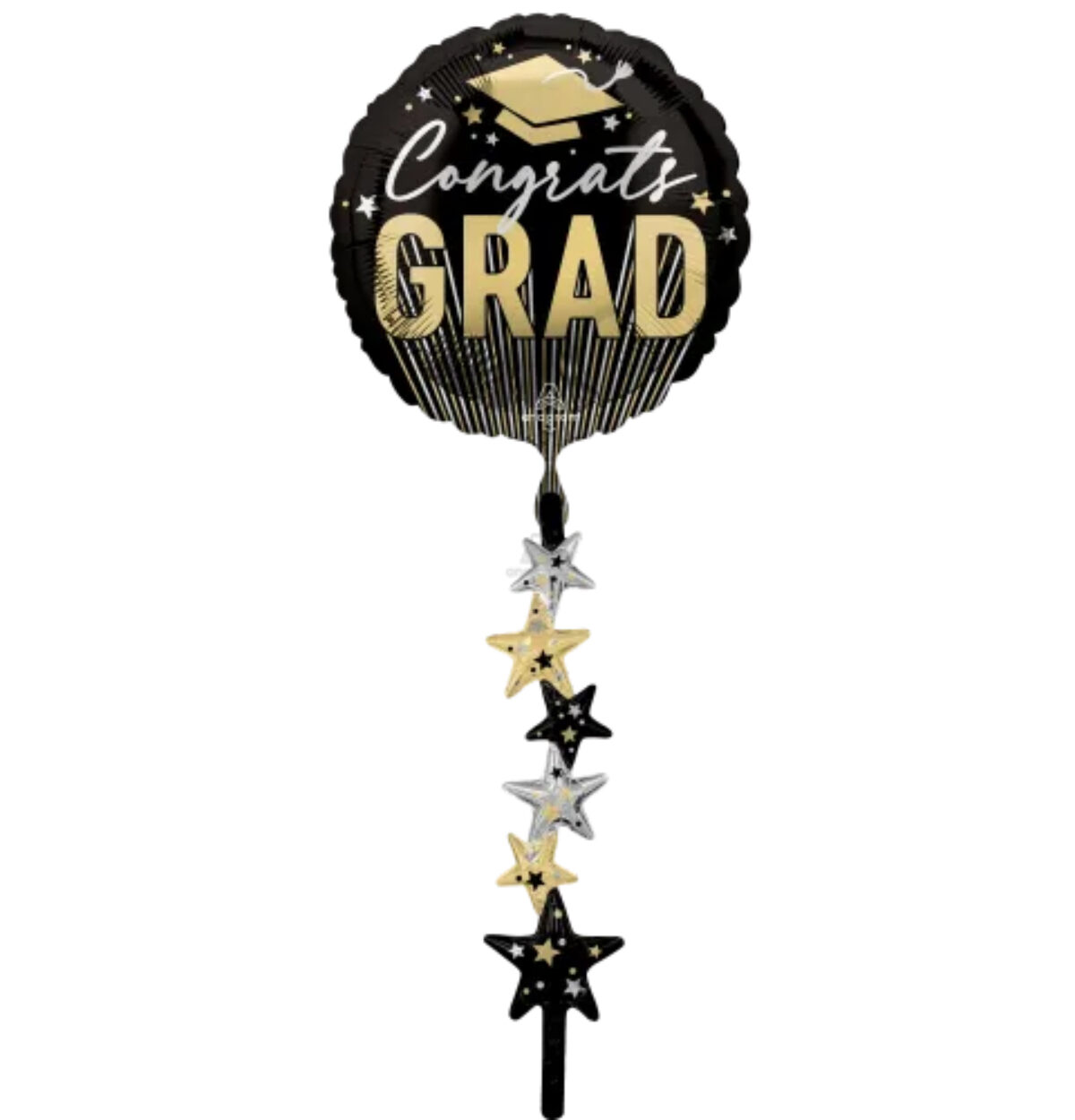 STRIPES ON STRIPES GRAD STARS AIR WALKER BALLOON