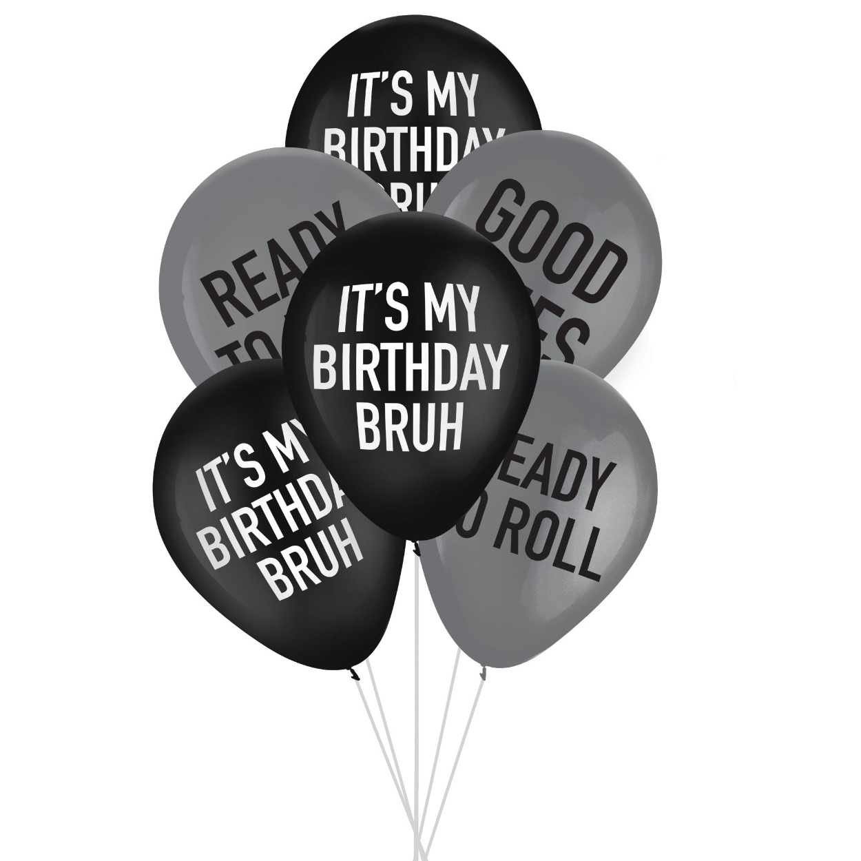 AAM60050054-1.jpg It's My Birthday Bruh Latex Balloons - Image 1