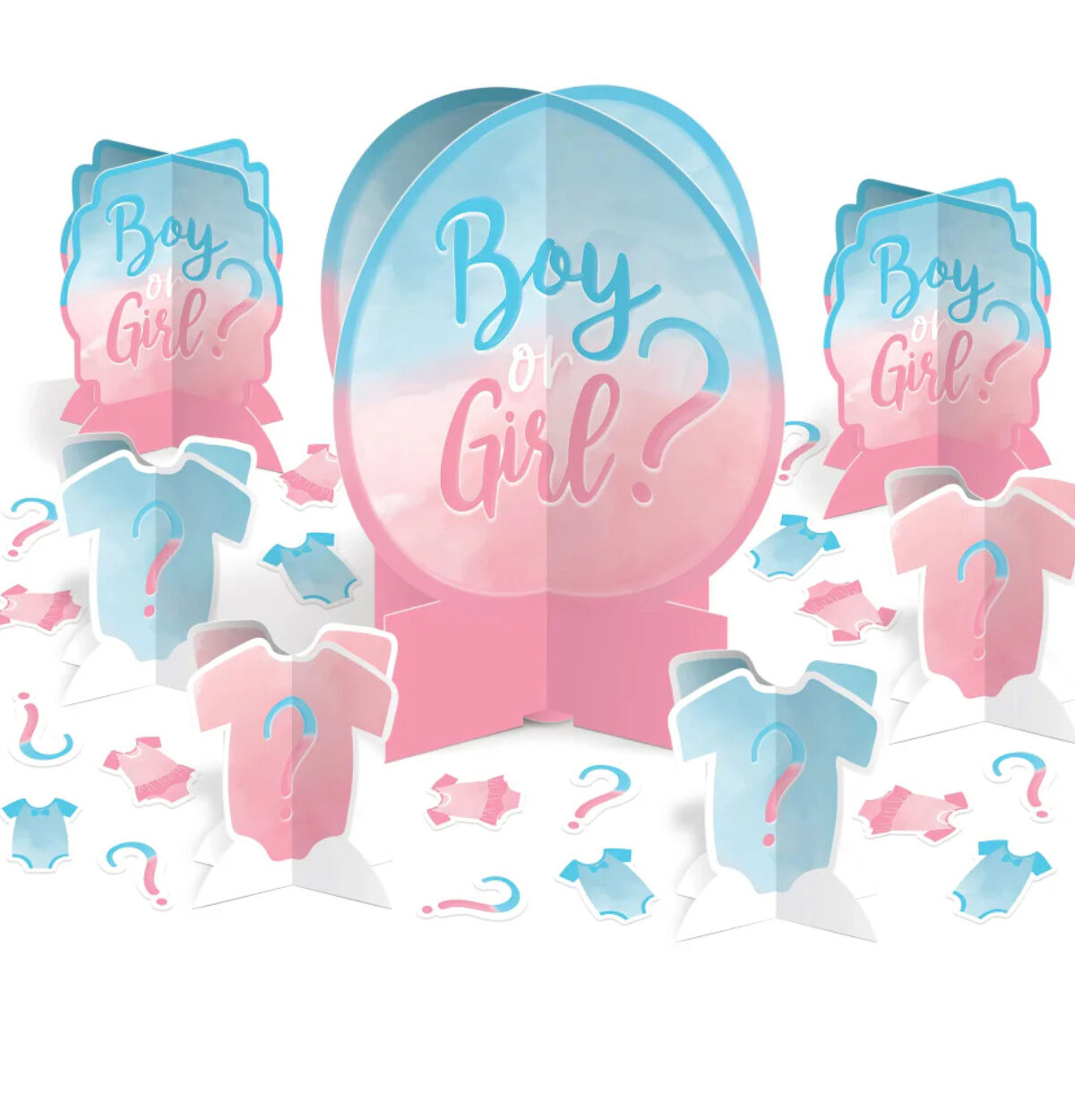 The Big Reveal Gender Reveal Table Centerpiece Decorating Kit