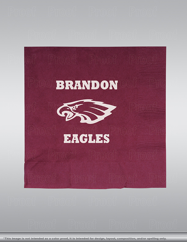 AS-24121-Brandon-Eagles-Napkin.jpg Brandon High School Custom Printed Napkins 16ct. - Image 1