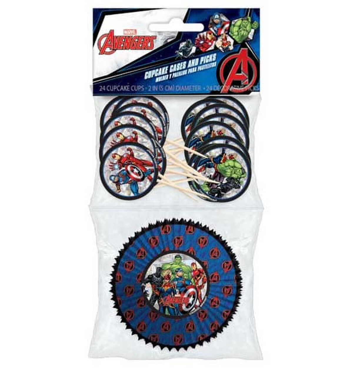 Marvel Avengers Powers Unite Cupcake Cases and Picks Pack