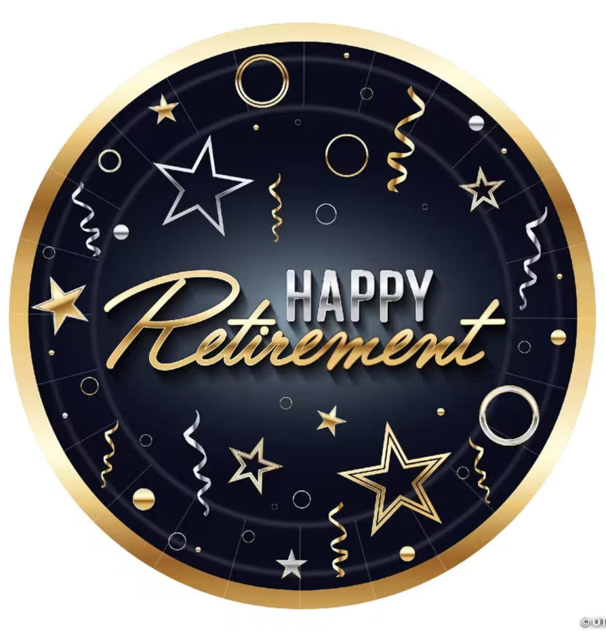 9" Happy Retirement Plates 8CT.