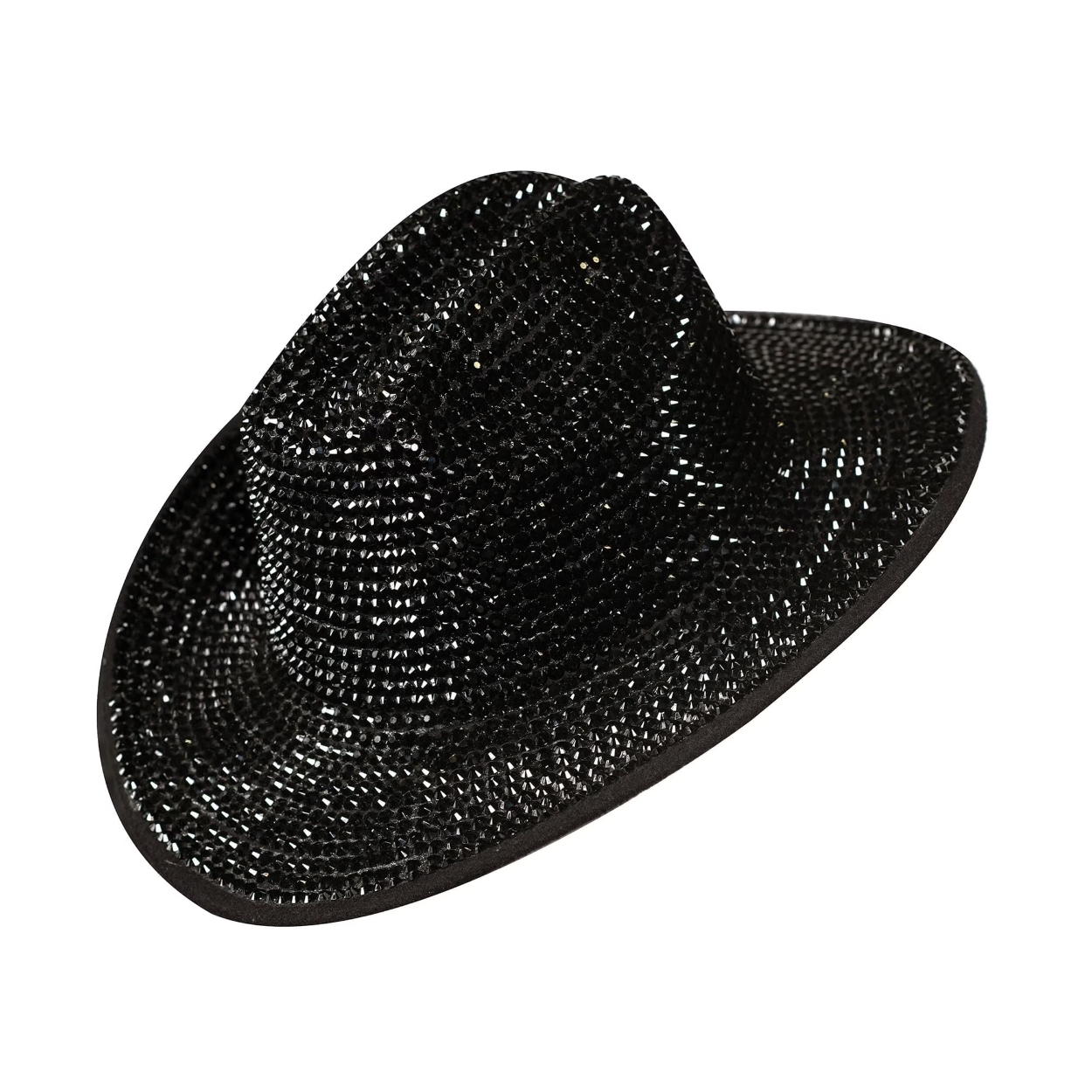 Black-Rhinestone-Cowboy-Hat-Adult-Costume-Accessory_f5f9bfe4-e1d2-4445-87df-1db053d27711-6b92f7c179d.jpg RHINESTONE COWBOY HAT - BLACK - Image 1