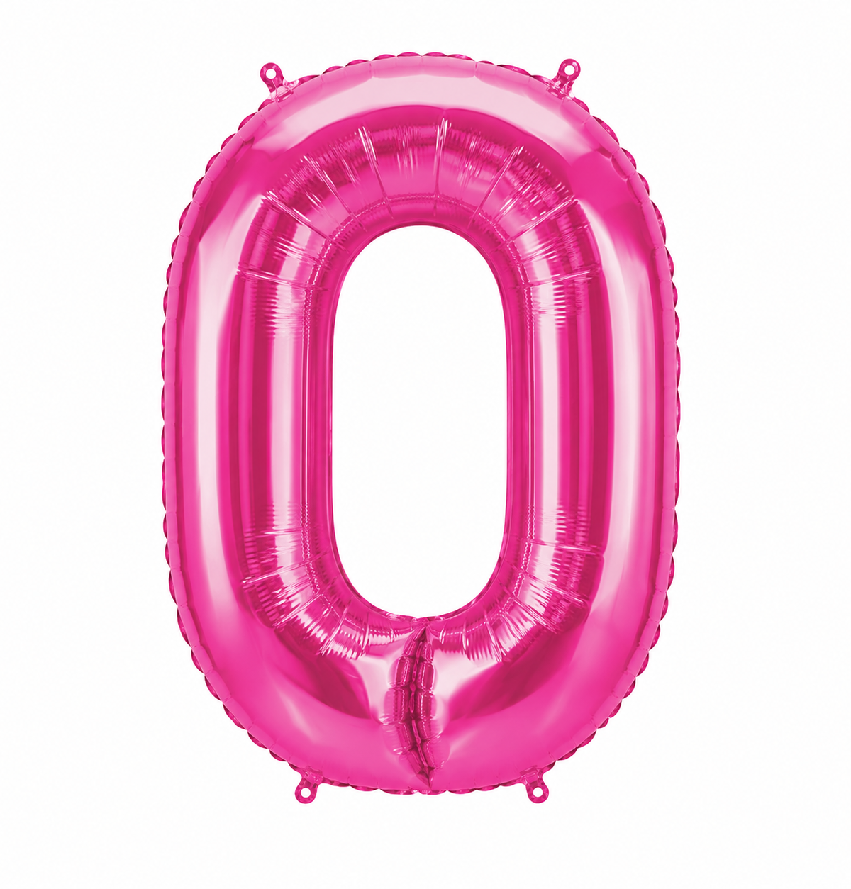 34'' Hot Pink Number 0 Foil Balloon