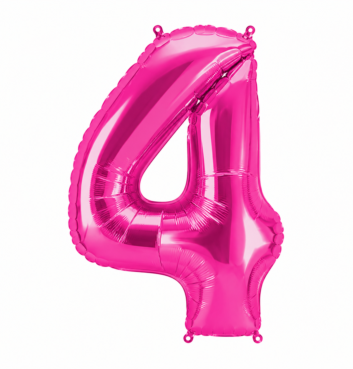 34'' Hot Pink Number 4 Foil Balloon