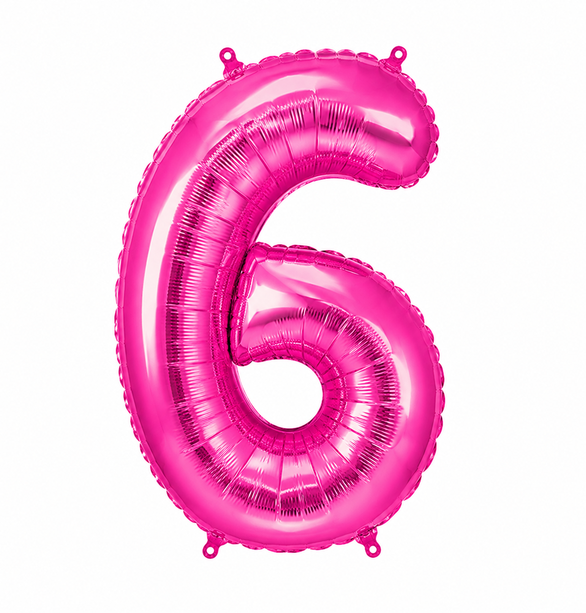 34" Hot Pink Number 6 Foil Balloon