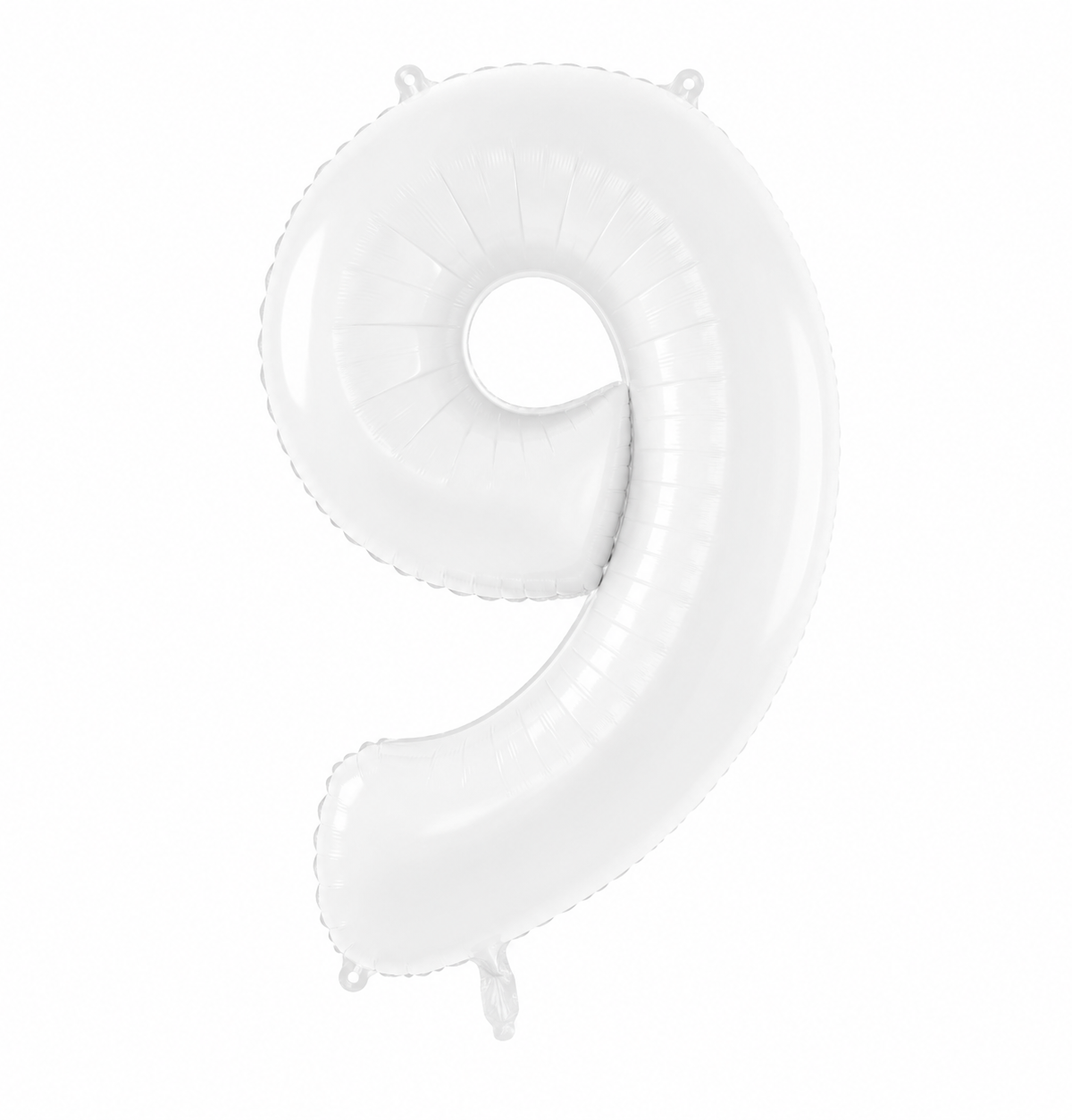 34'' White Number 9 Foil Balloon
