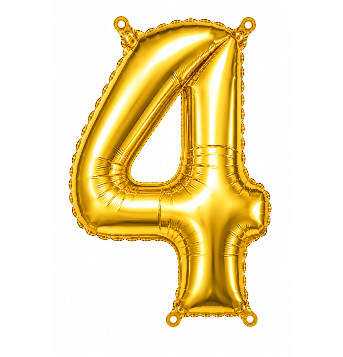 34" Gold Number 4 Foil Balloon