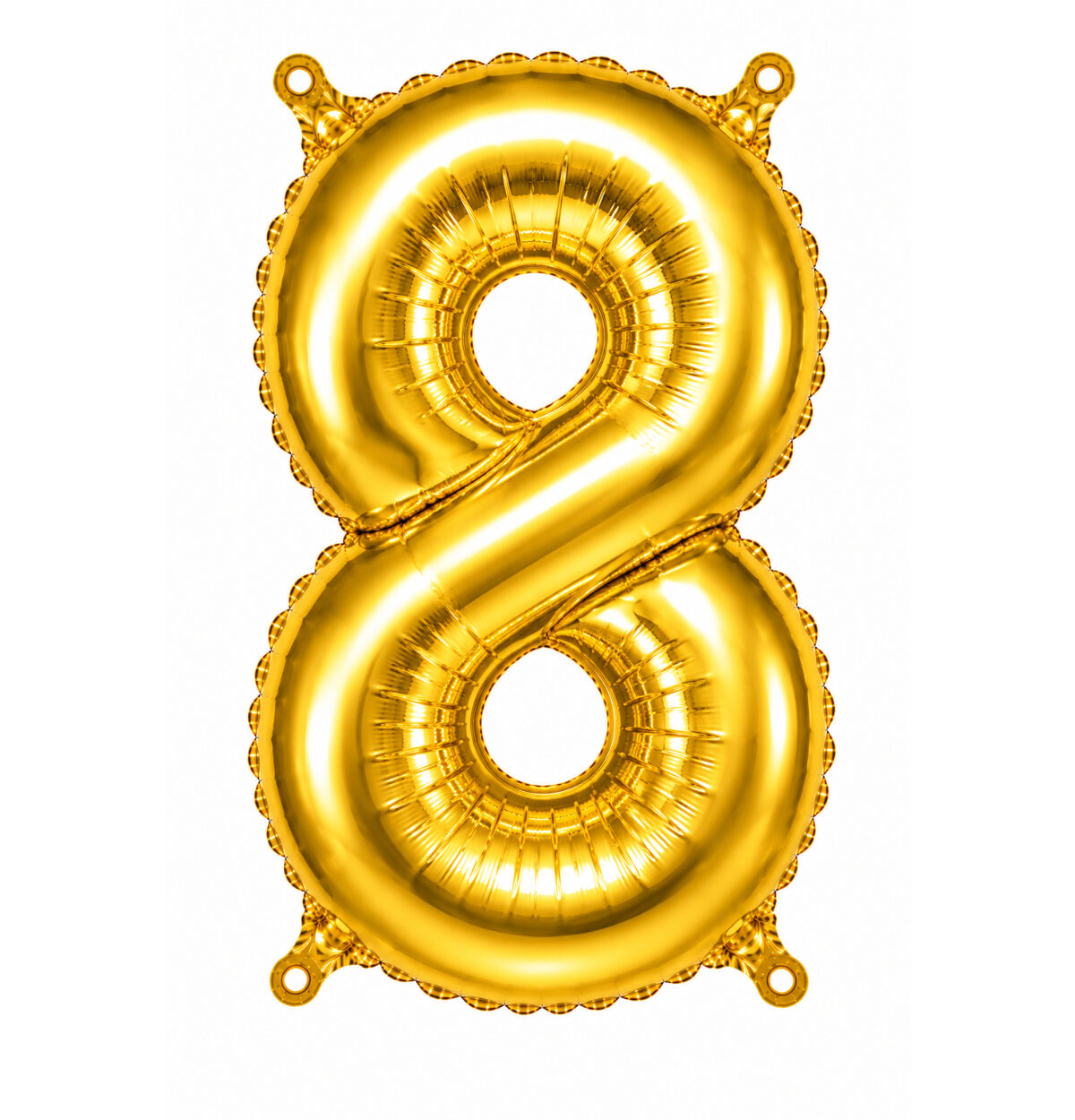 34" Gold Number 8 Foil Balloon
