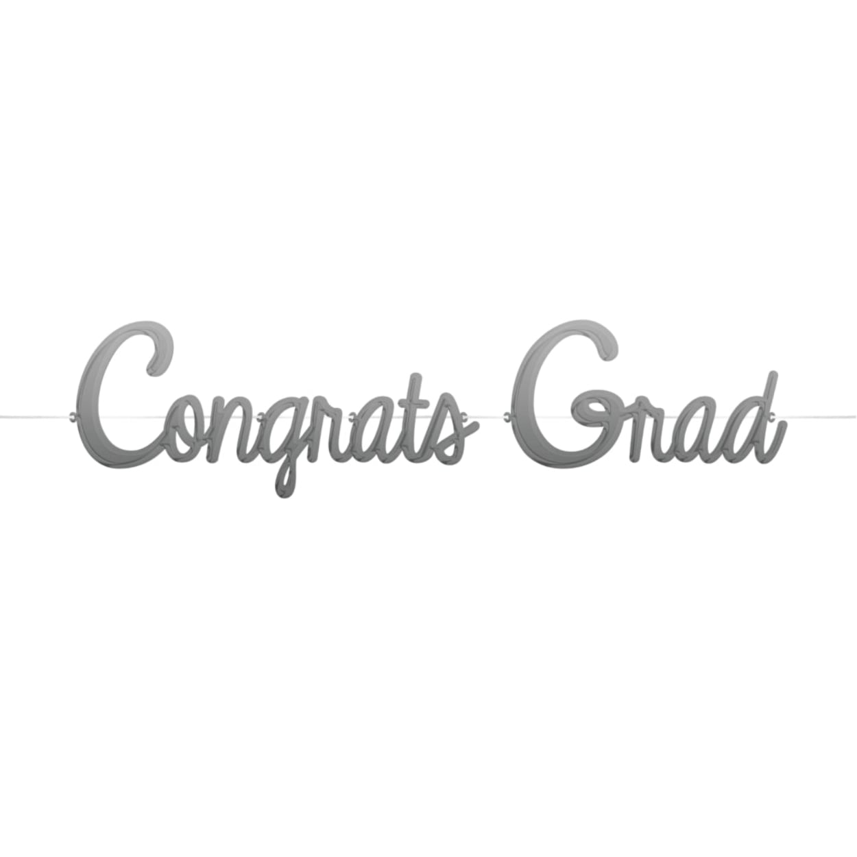 Congrats-Grad-Silver-Balloon-Banner_63e60441-4322-4ded-8179-bffeebee6244-2ac0d67dc56a765e34de9d8a573.jpg CONGRATS GRAD BANNER BALLOON - Image 1