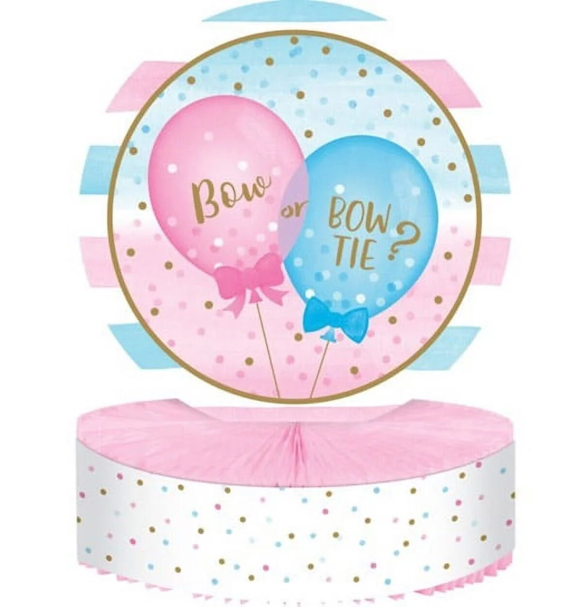 Bow or Bowtie Gender Reveal Centerpiece