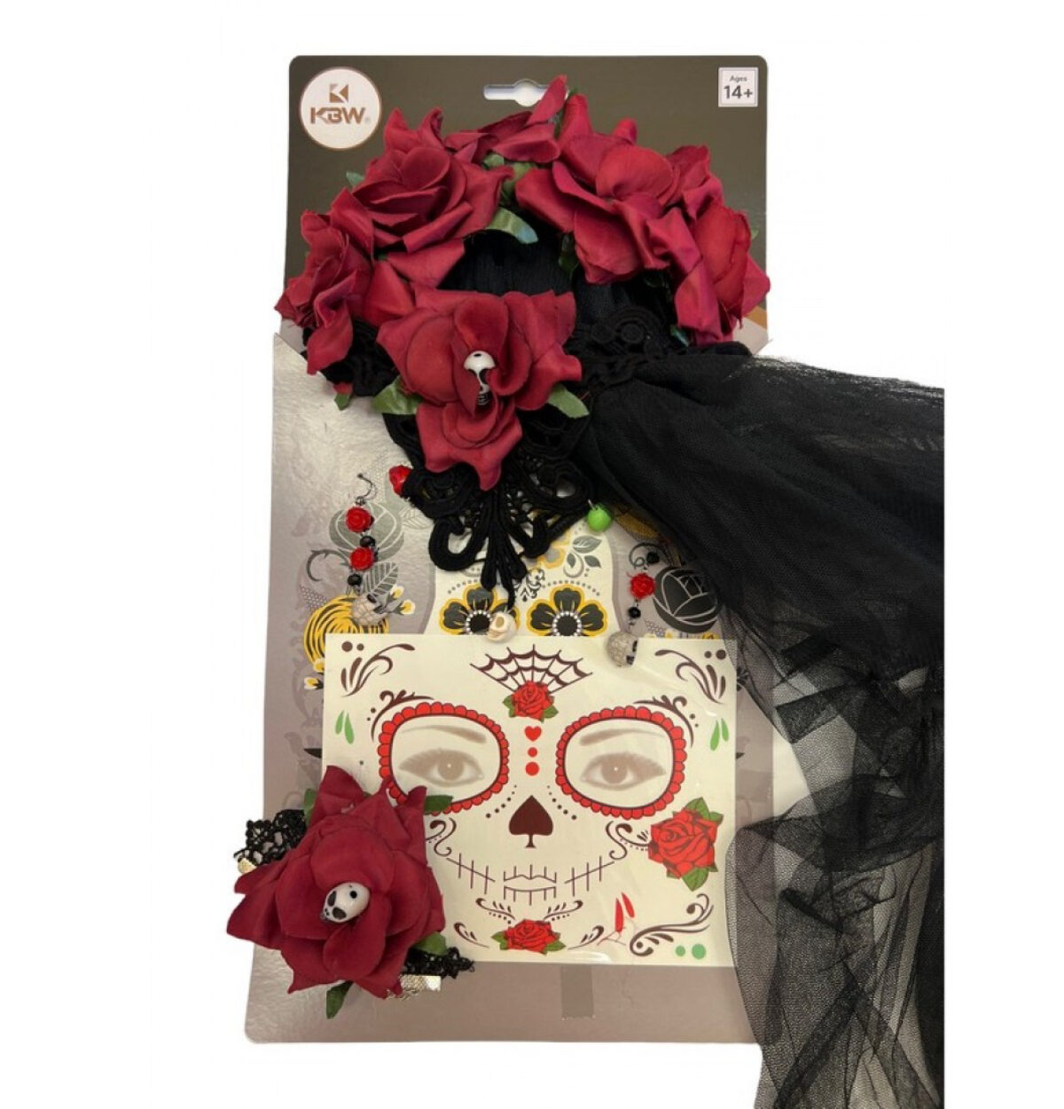 RED ROSE DAY OF THE DEAD ACCESSORY KIT - OS