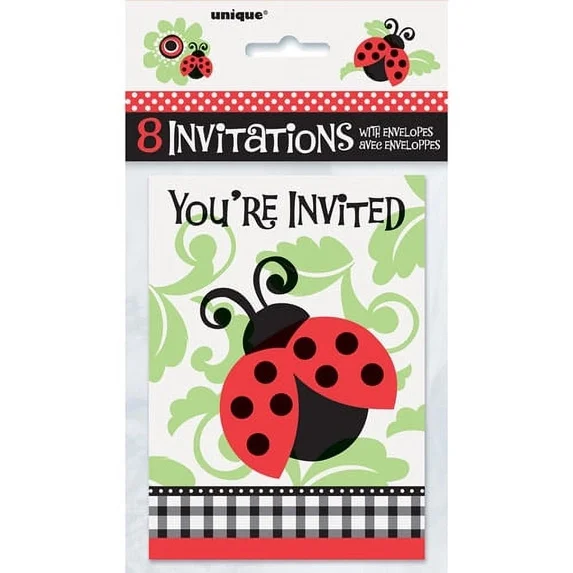 Ladybug-Invitations-8ct_41fed39e-5df3-4fdf-a3fa-1246a9e90882-bfb66e3d44bbbcabc79a766f624bc75f-jpeg.webp Lively Ladybugs Invites - Image 1