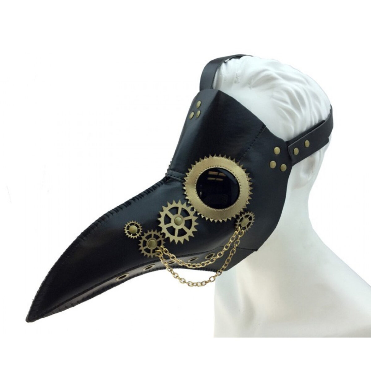 BLACK CHAIN PLAGUE MASK - OS