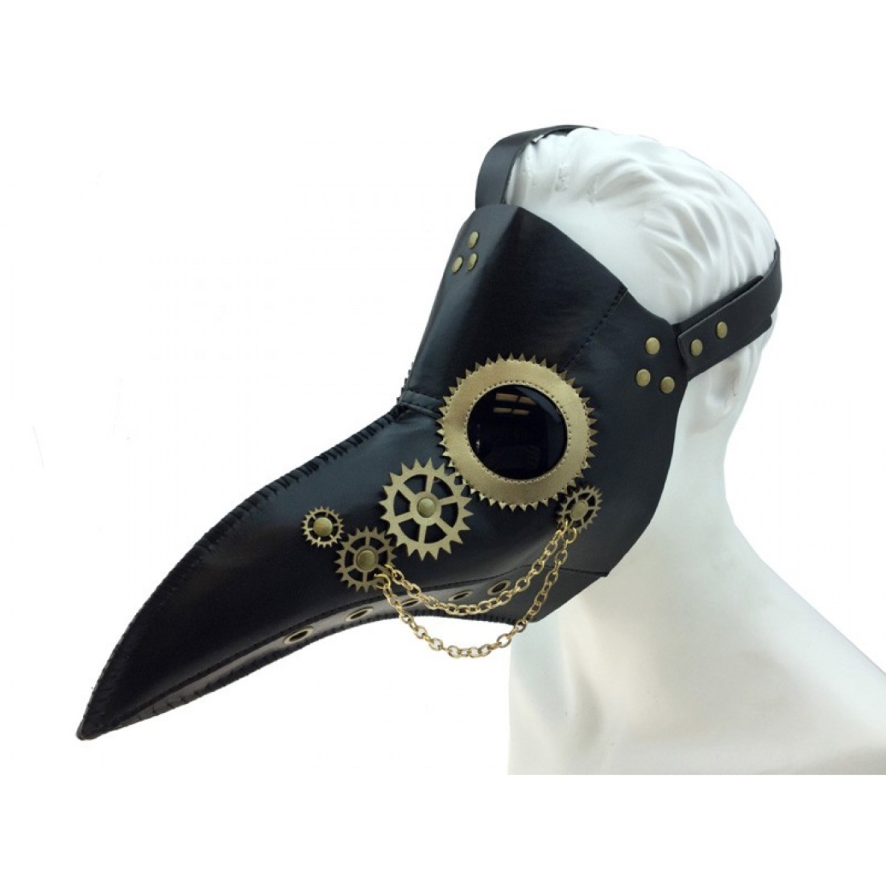 M37019-2-1100x1100w-2.jpg BLACK CHAIN PLAGUE MASK - OS - Image 1