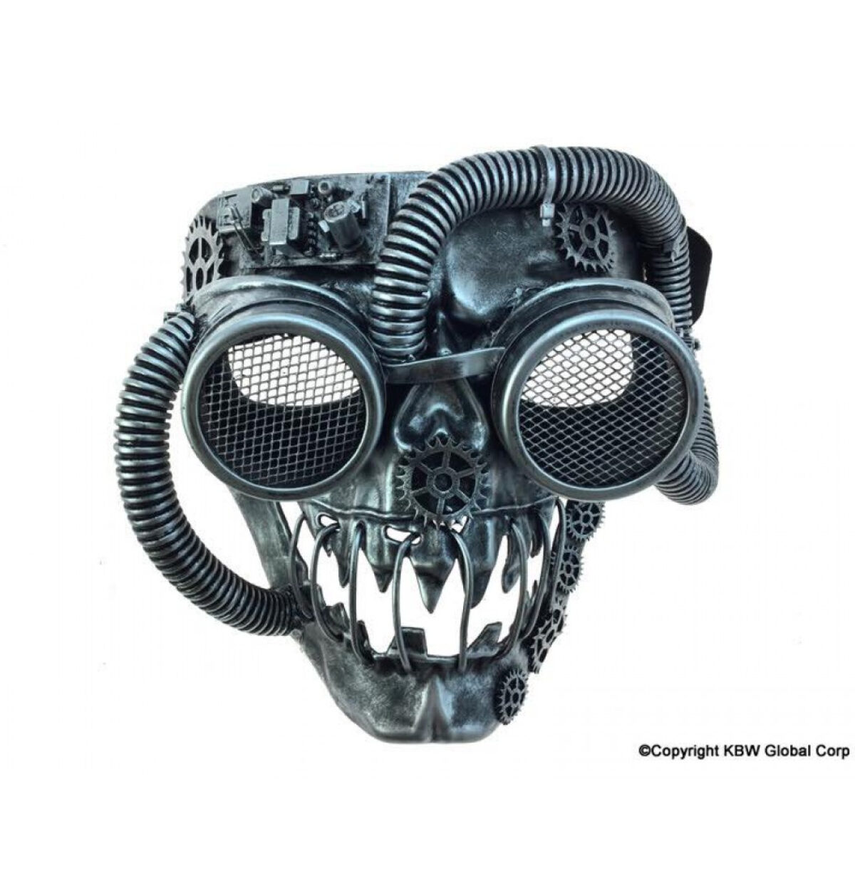 Steampunk Full Face Skull with Tubing Assorted Colors
