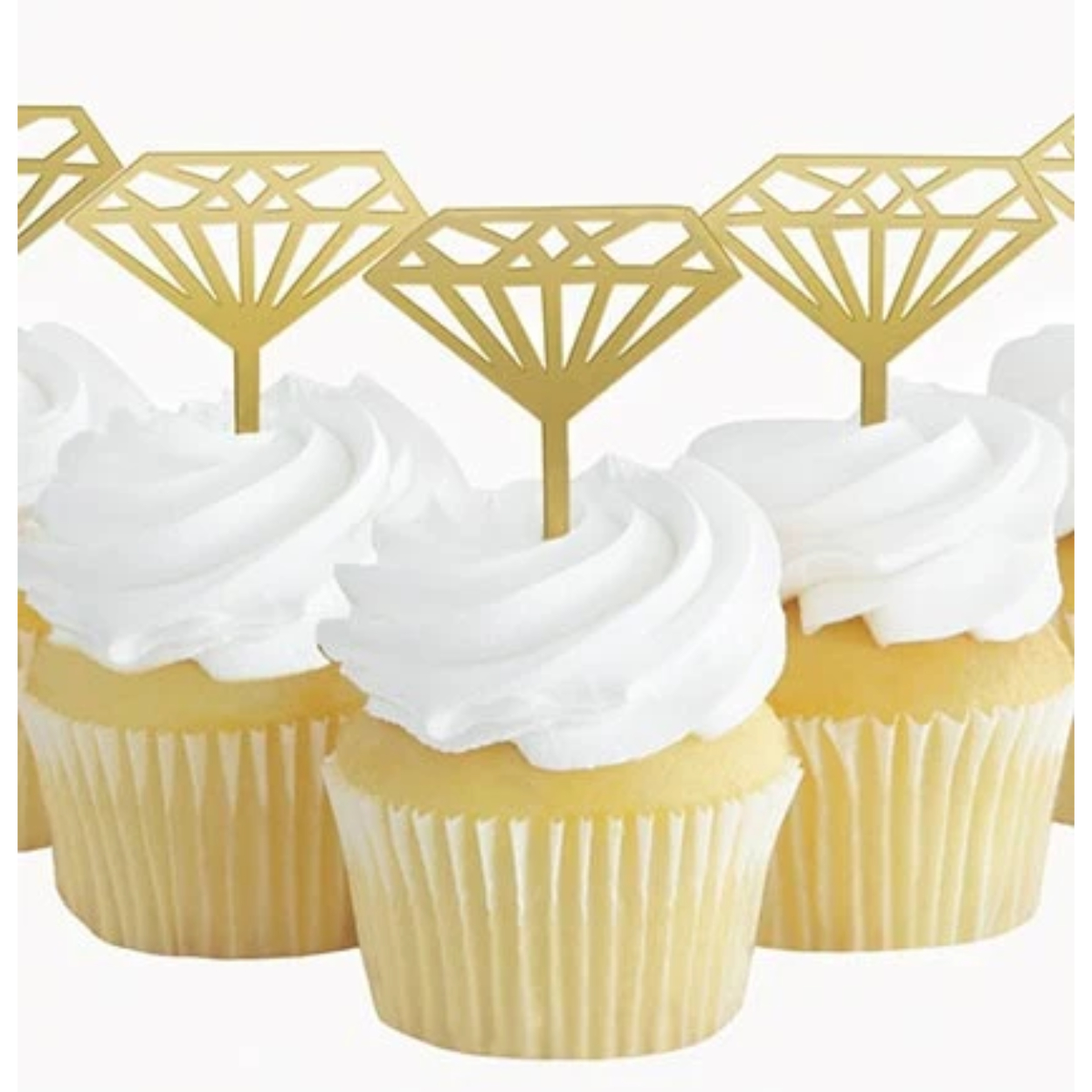 MISC0TOPWSTRNBT-2_600x-1.jpg Plastic Gold Diamond Cupcake Toppers 5ct. - Image 1