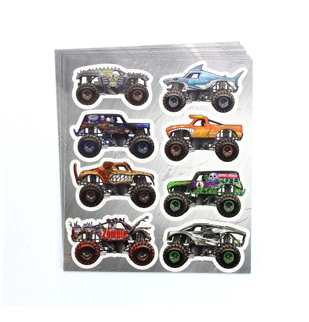 Monster Jam Sticker Sheets (Pack of 8)