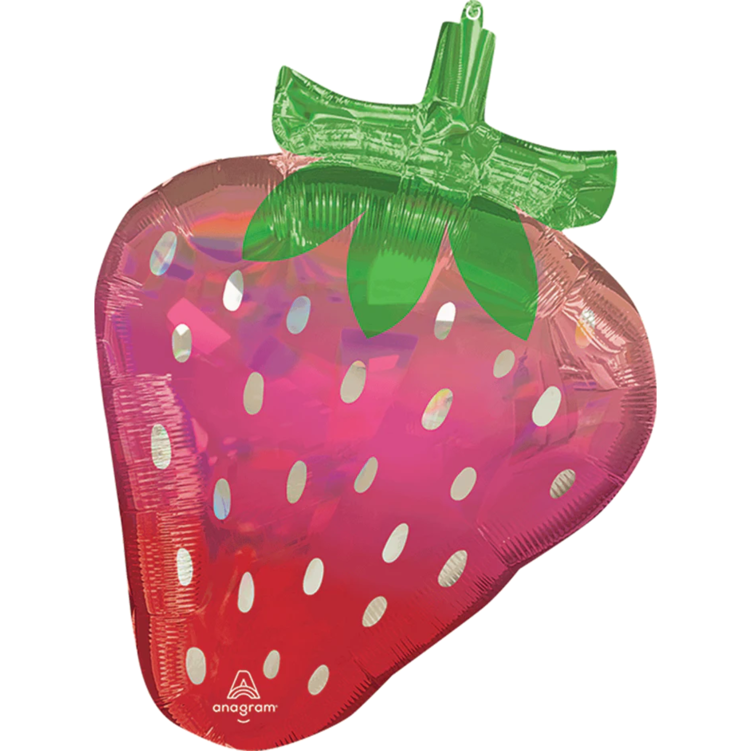 Mylar-1-1.png 27" Iridescent Strawberry Balloon PKG - Image 1