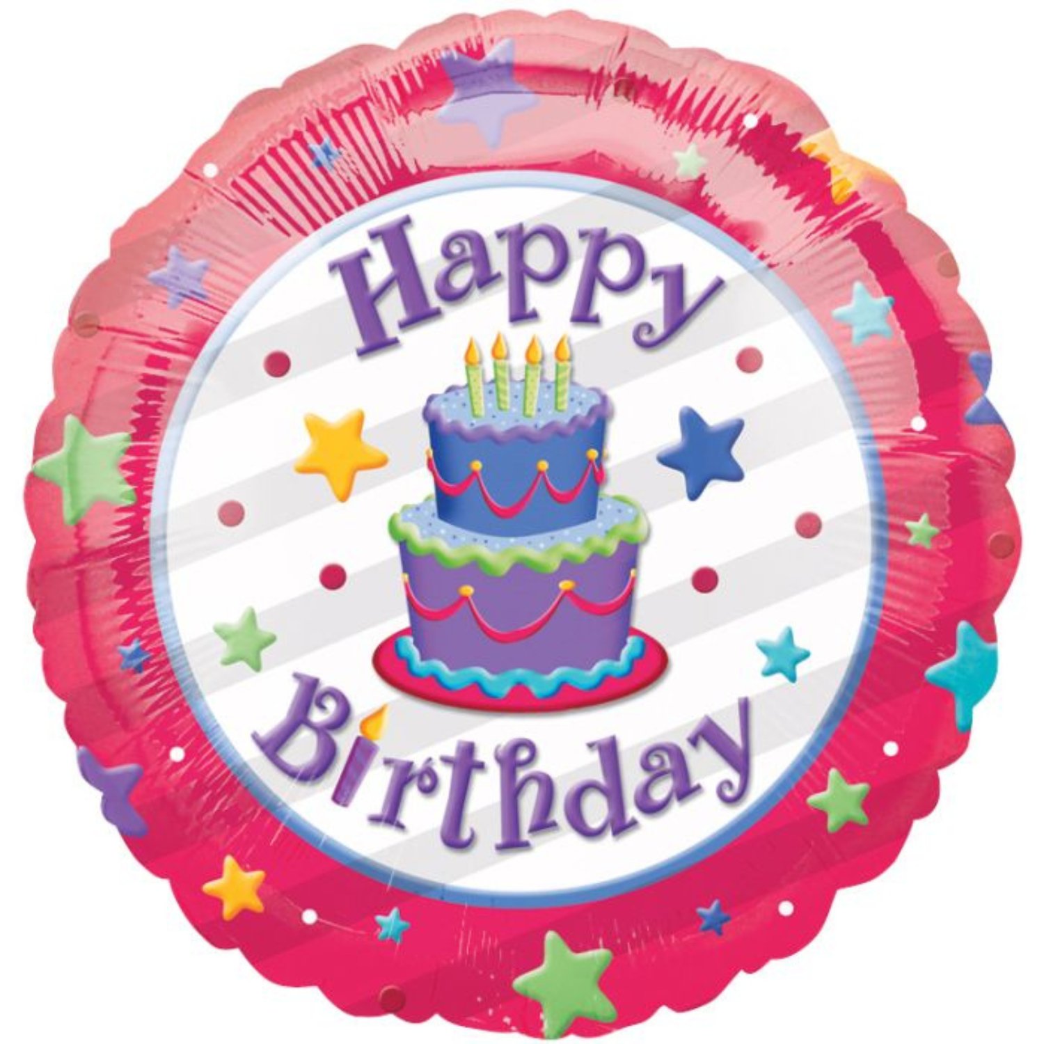 Mylar-1-15.png 18" Happy Birthday Cake Balloon #62 - Image 1