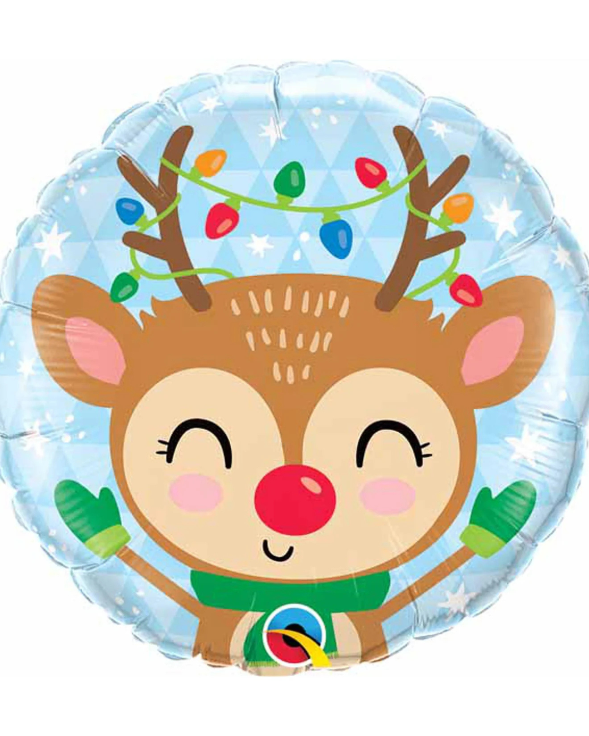 18" Reindeer & Colored Lights Balloon