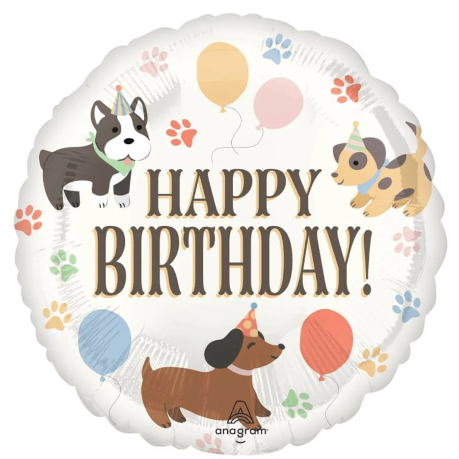 Mylar-1-20.png 17" Pawsome Happy Birthday Balloon #57 - Image 1