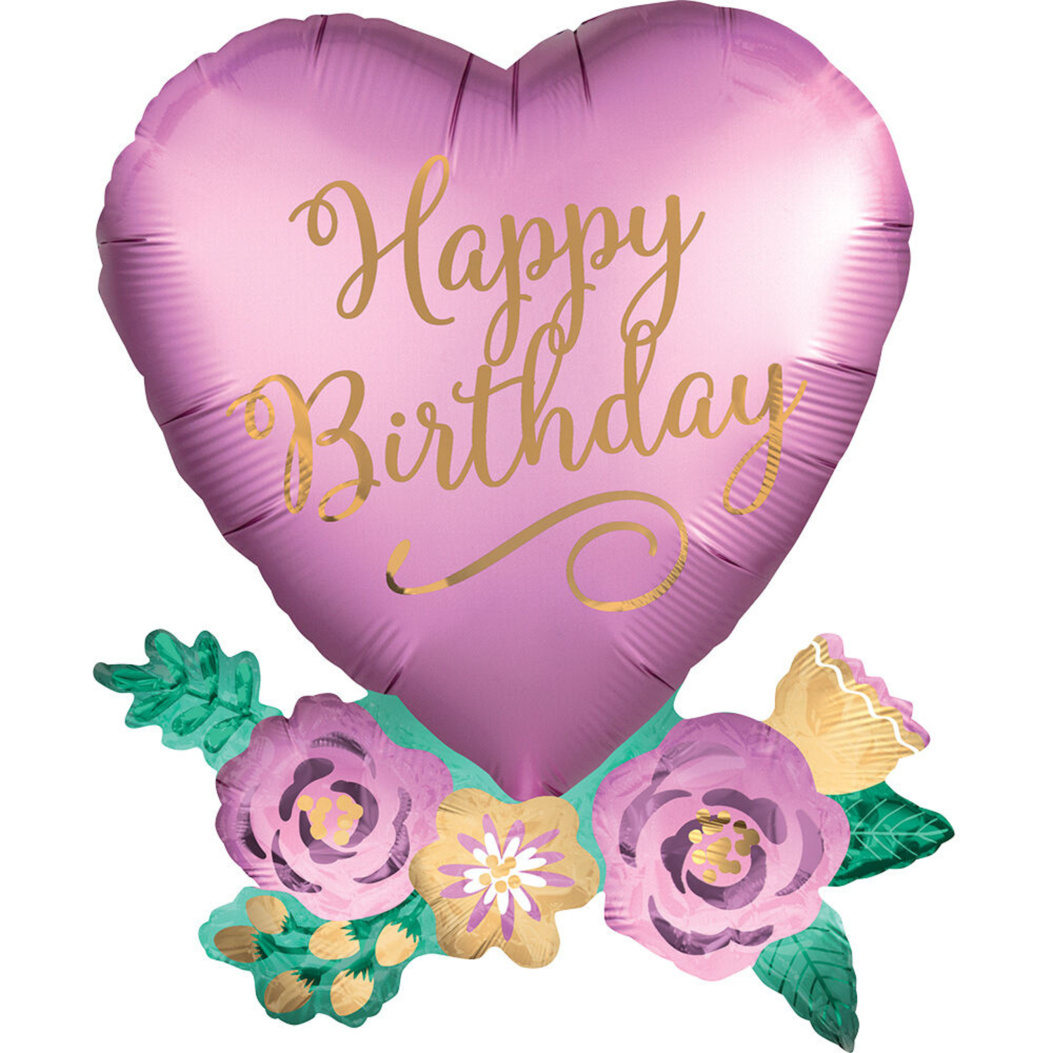 Mylar-1-25.png 30" Birthday Satin Heart Balloon #268 - Image 1