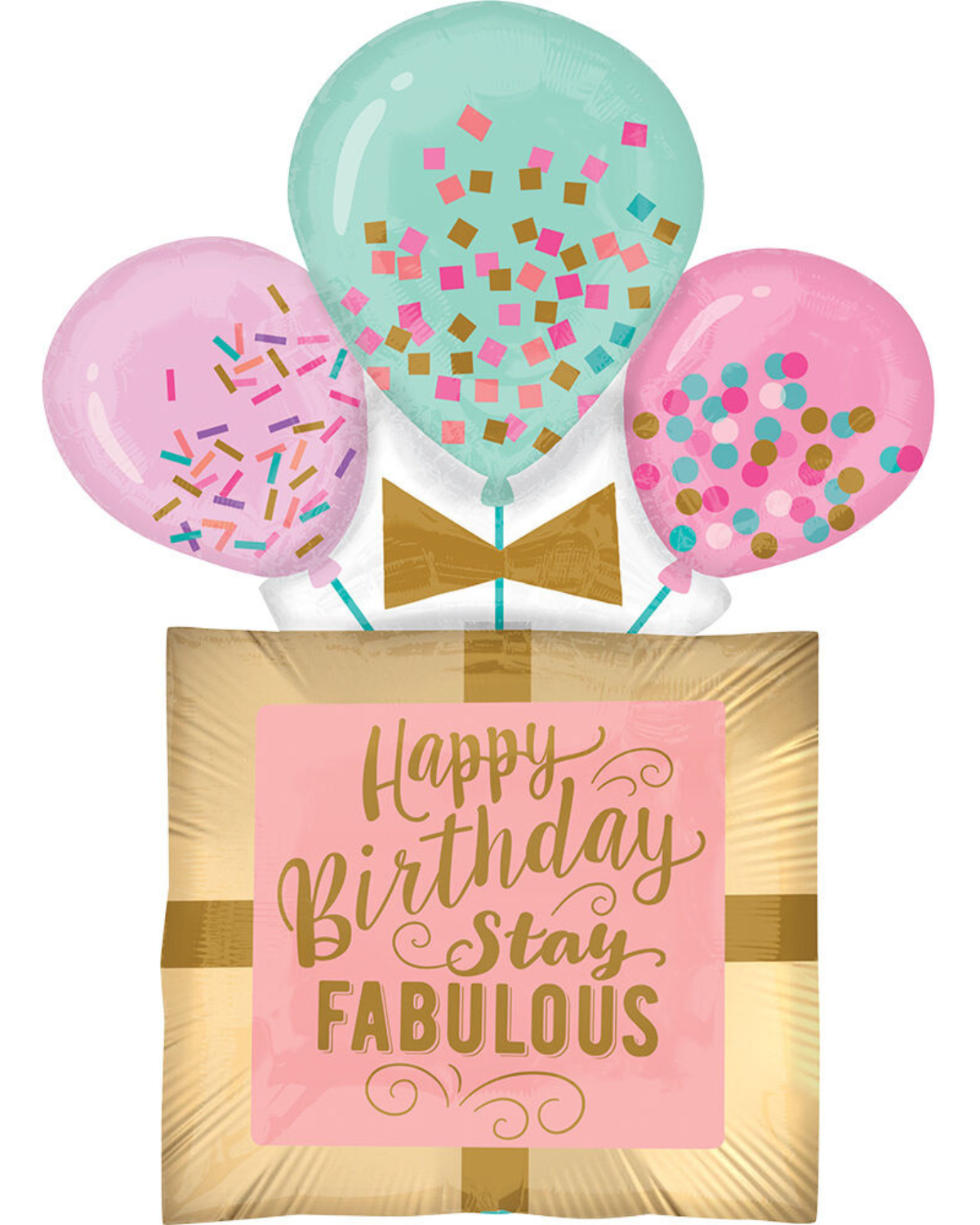32" Fabulous Bday Gift Balloon Shape - PKG
