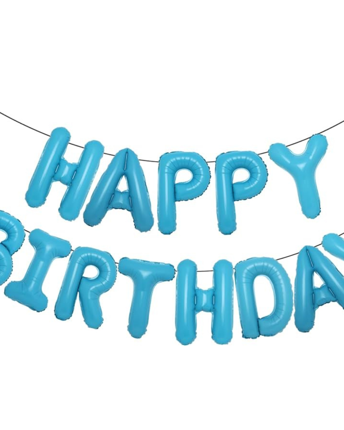 Pastel Blue Happy Birthday Letter Balloon Banner - 14 in