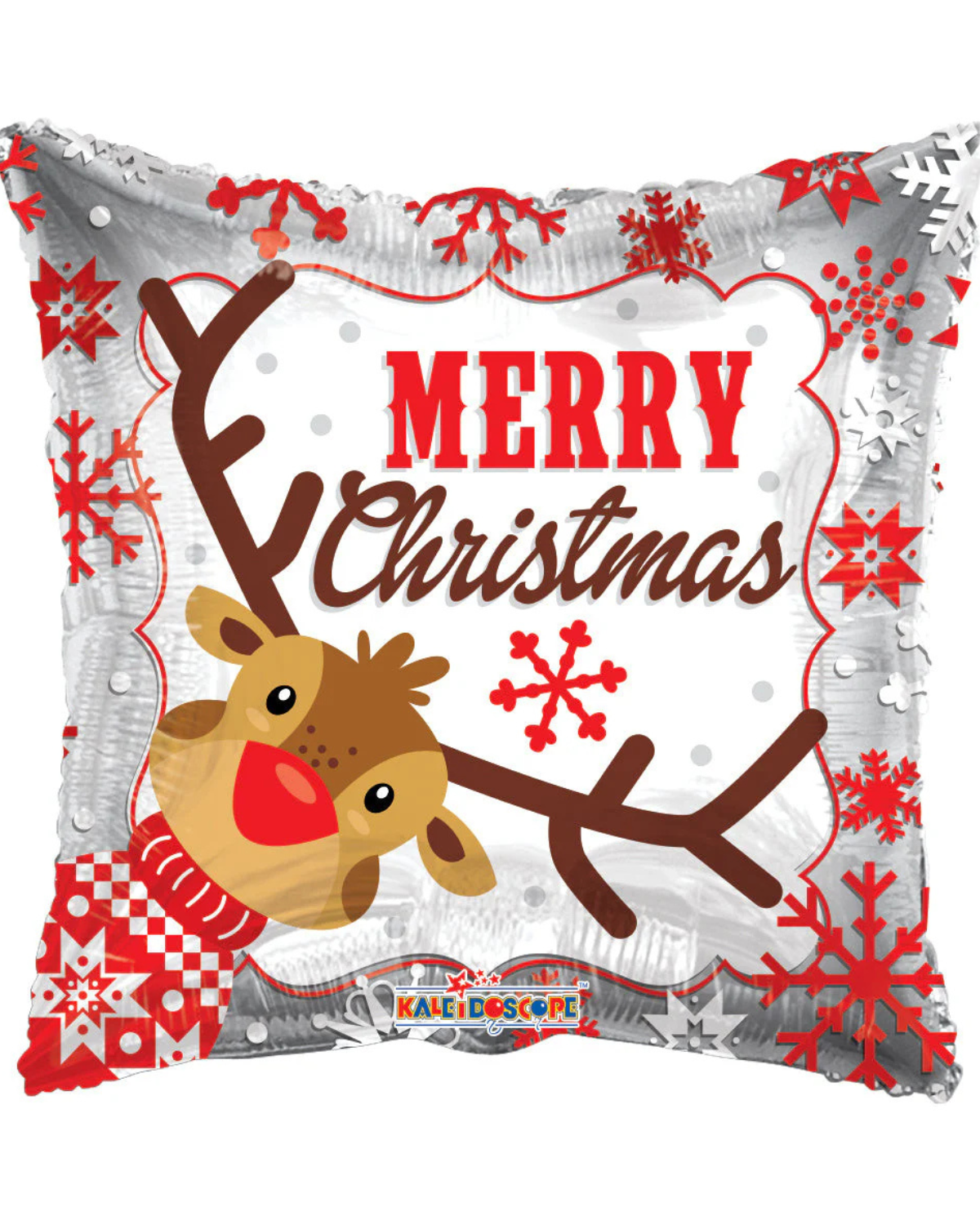 18" Happy Holidays Reindeer Balloon