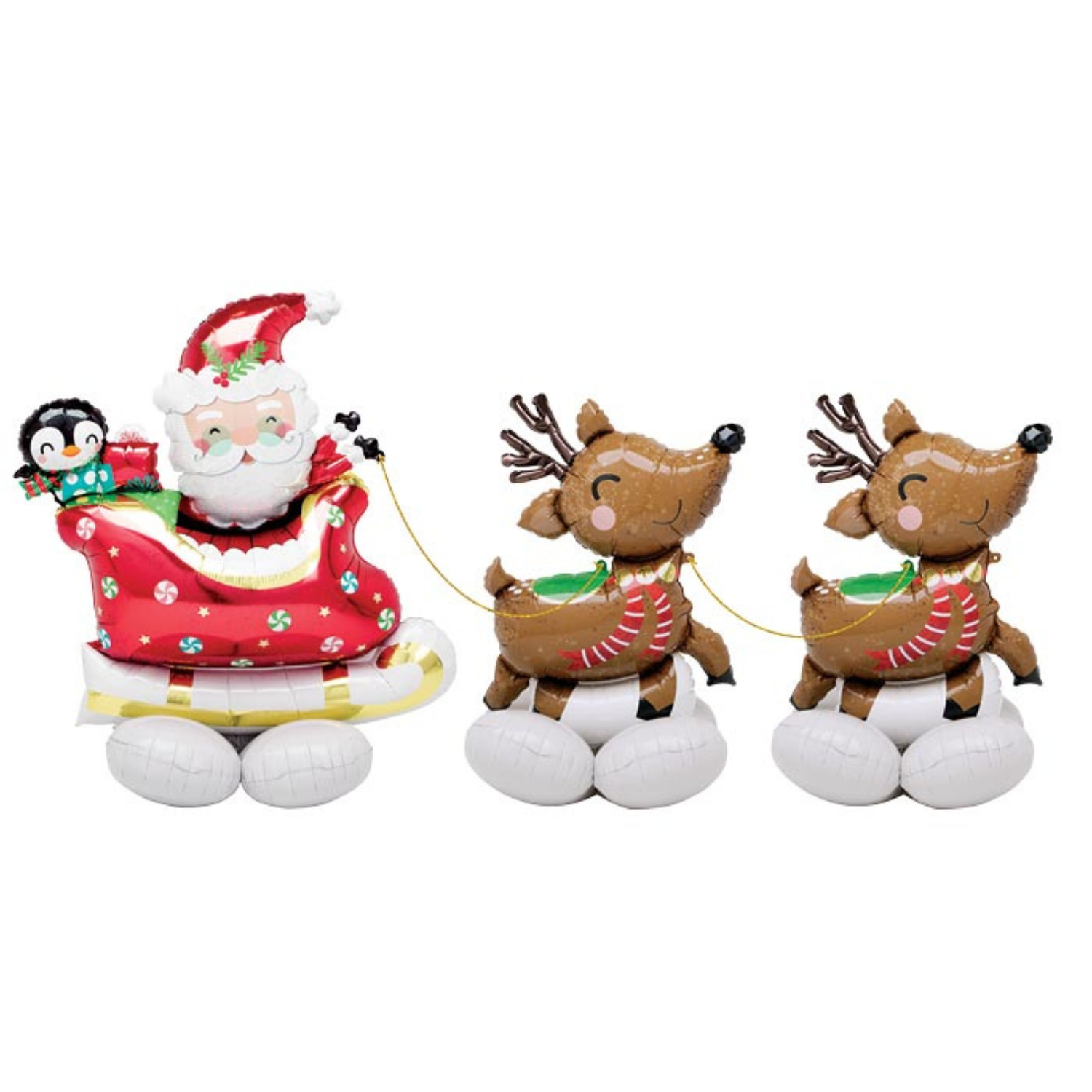 Mylar-1-9.png 99" Santa Reindeer Air Walker Balloon - Image 1