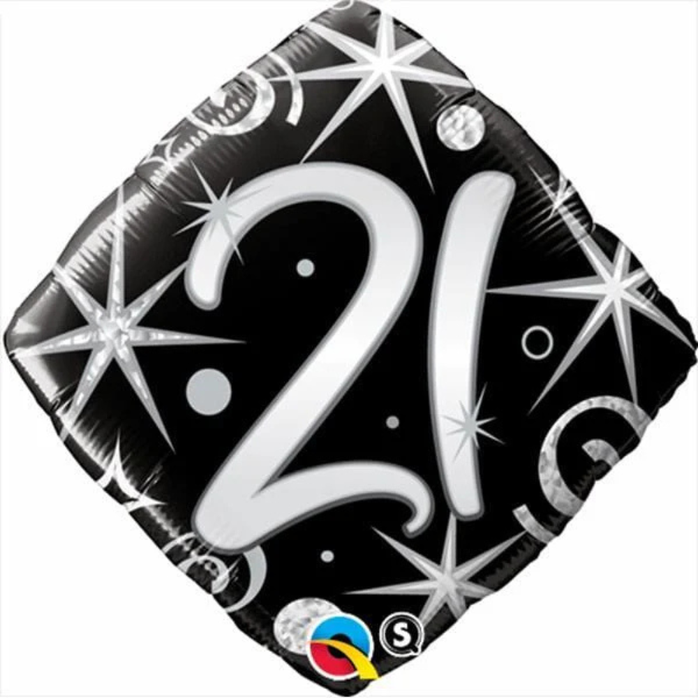Mylar-Ba-1-100-.png 18" Elegant Swirl 21st Bday Balloon #162 - Image 1
